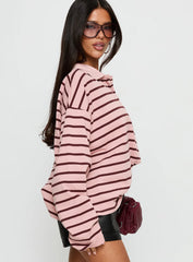 Rebels Jersey Burgundy Blush Stripe