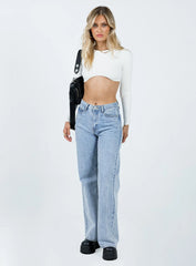 Sanders Long Sleeve Top White