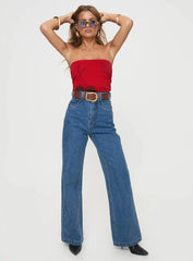 Zephee High Rise Wide Leg Jeans Light Wash