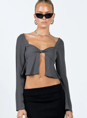 Pearwood Long Sleeve Top Slate