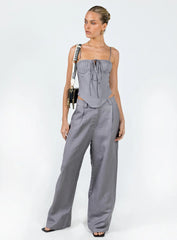 Del Gato Corset Top Grey