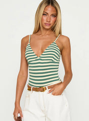 Like A Daydream Bodysuit Green / Cream