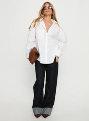 Kodhi Oversized Long Sleeve Top White