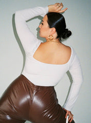 Ailish Bodysuit White Curve