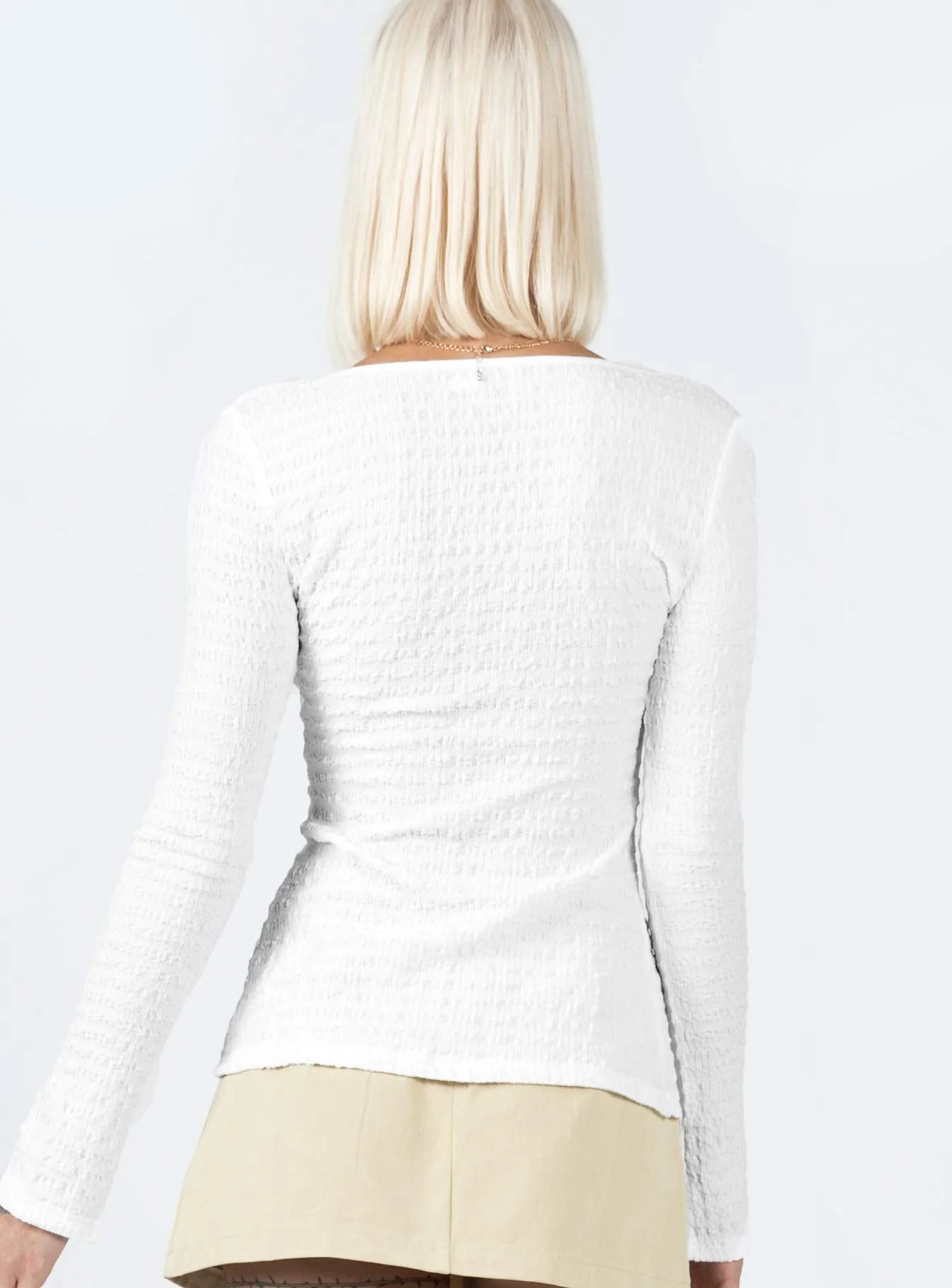 Waylett Long Sleeve Top White