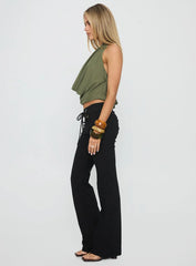 Twinflame Low Rise Hardware Pants Black