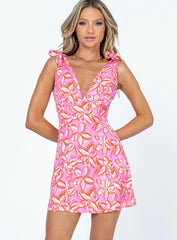 Island Time Mini Dress Pink Multi
