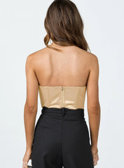 Altona Strapless Top Beige
