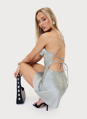 Celena Mini Dress Metallic Silver