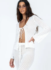 Wild & Free Crochet Top White