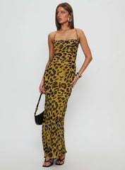 Celena Maxi Dress Leopard