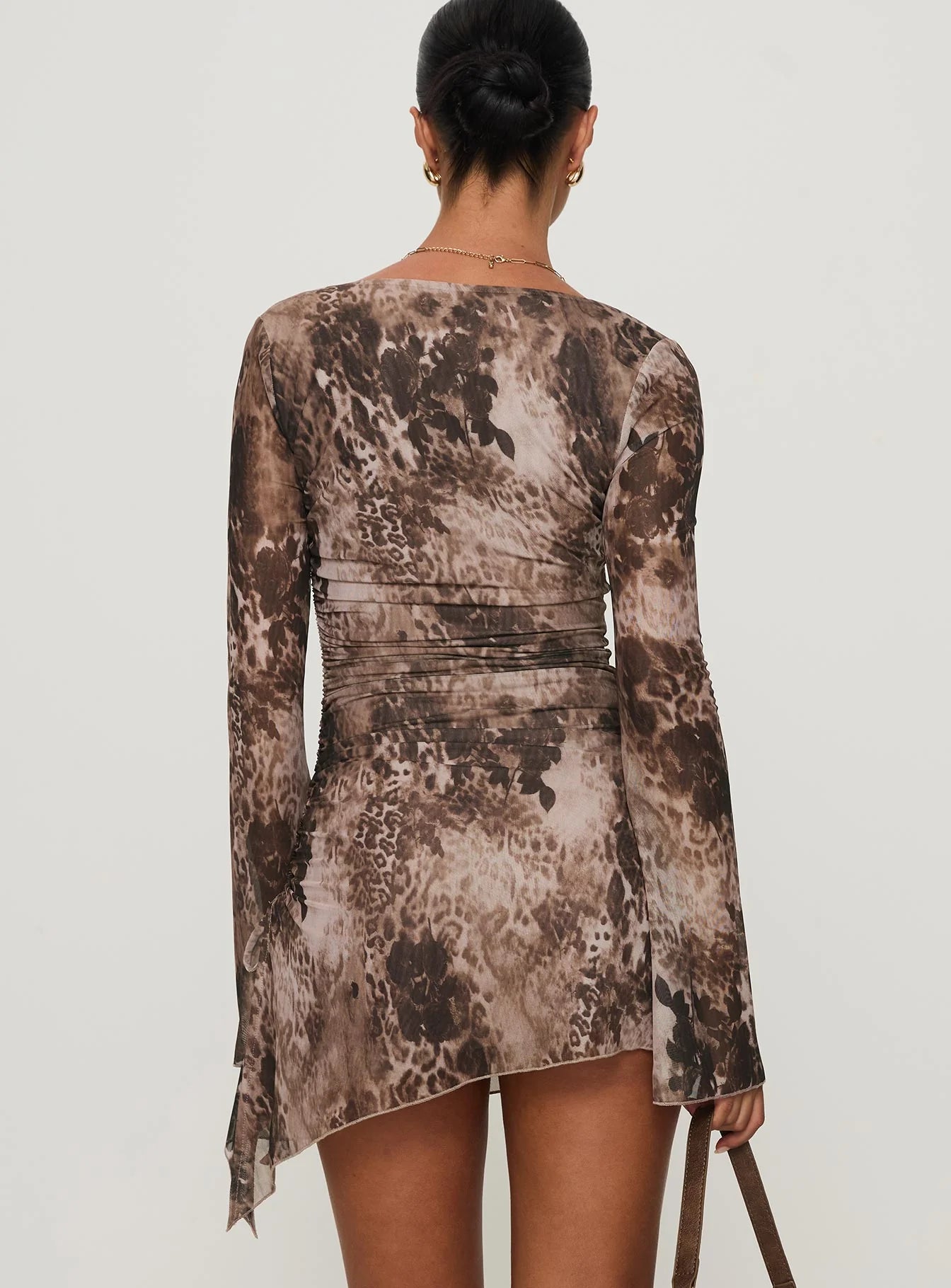Suareza Long Sleeve Mini Dress Leopard