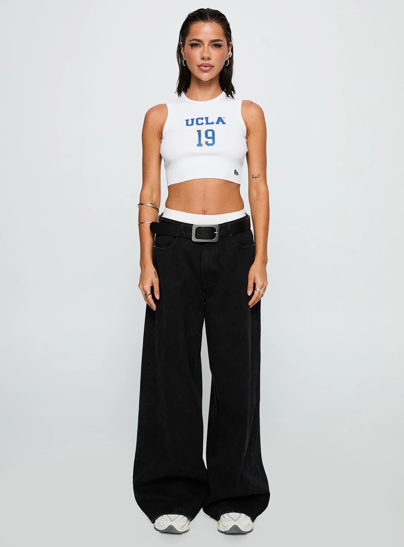 UCLA Cutoff Tank Top White
