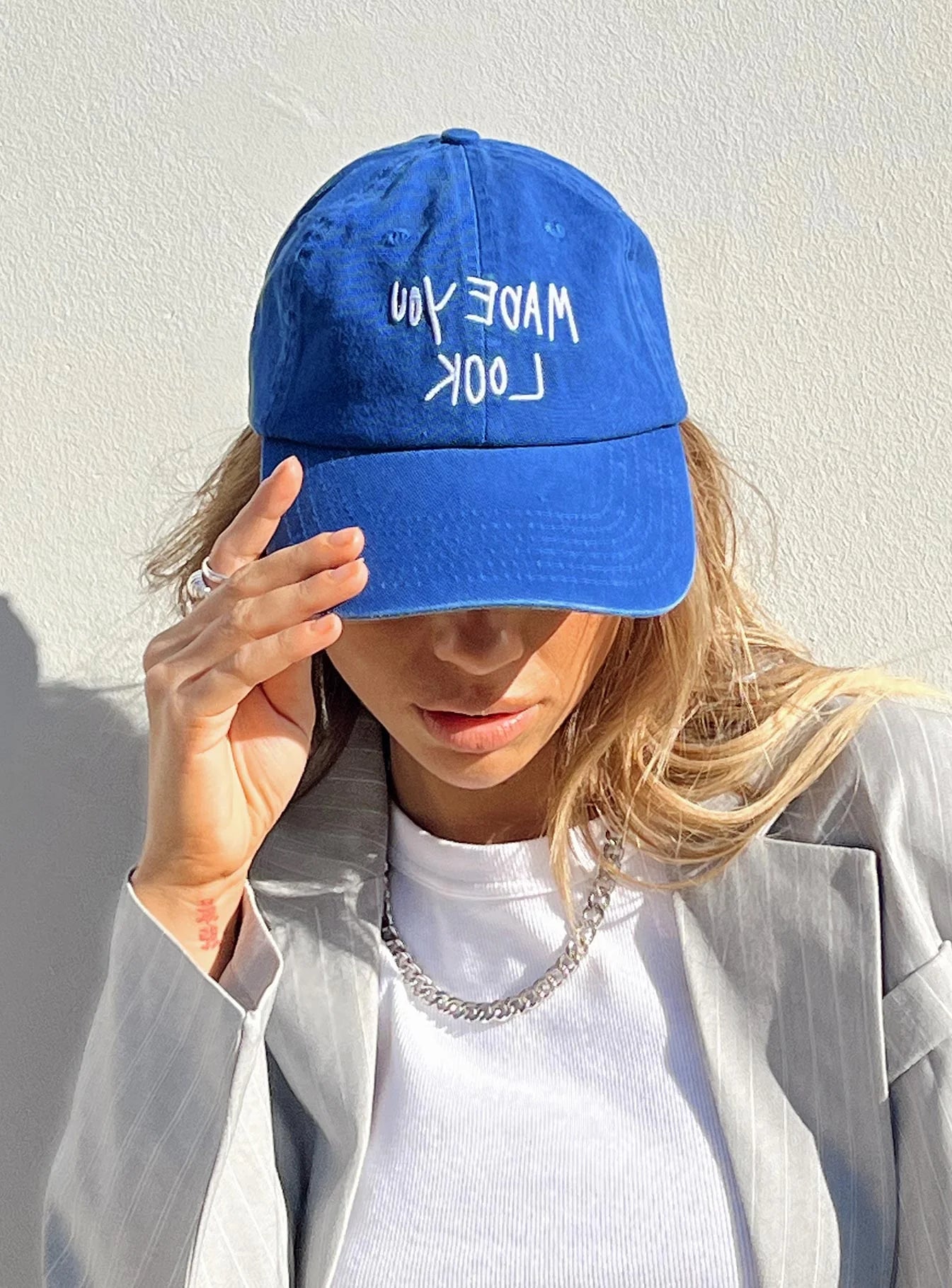 Made You Look Dad Cap Blue