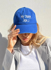 Made You Look Dad Cap Blue