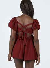 Fadden Romper Burgundy