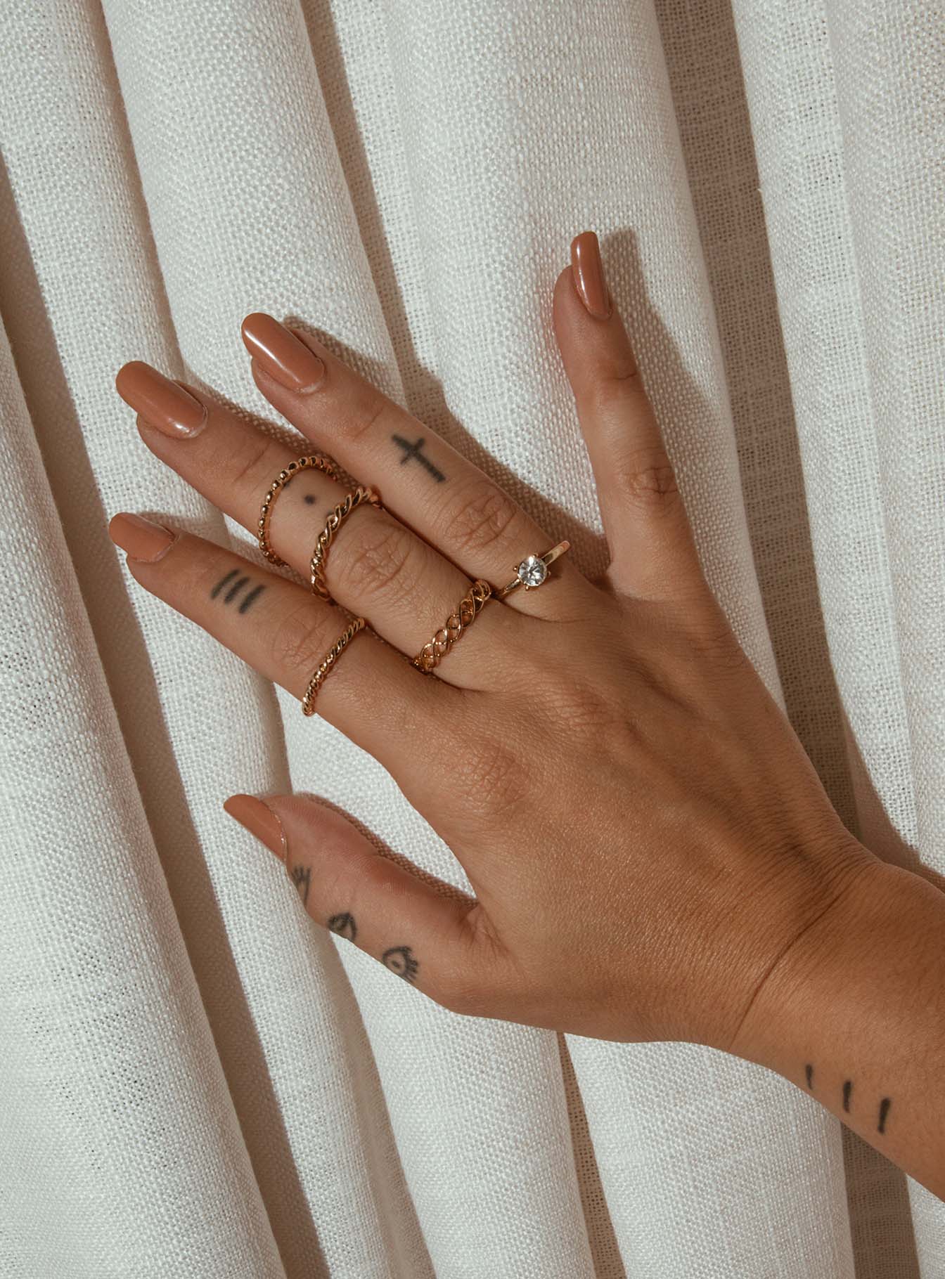 Time Out Ring Set Gold