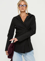 Nitsa Long Sleeve Shirt Black