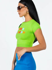 Have a Nice Day Knit Tee Green