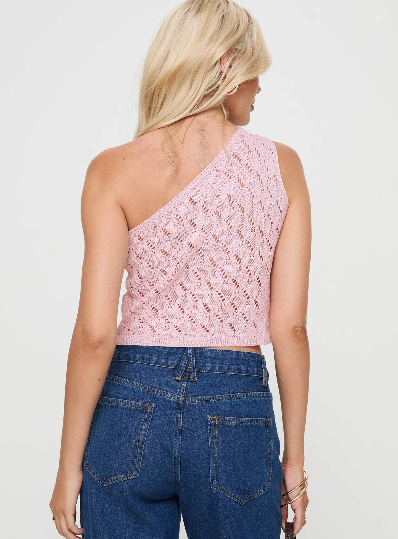 Anthinie One Shoulder Top Pink