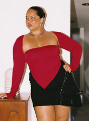 Koslo Bolero Top Red Curve