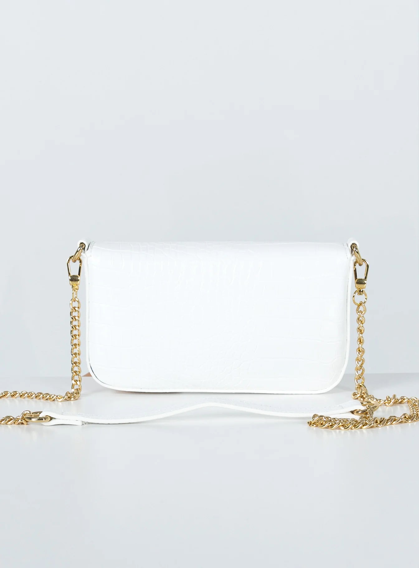 Peta & Jain Munroe Crossbody Bag White Croc