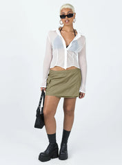 Banner Mesh Shirt Ivory