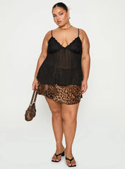 Zami Pleat Top Black Curve