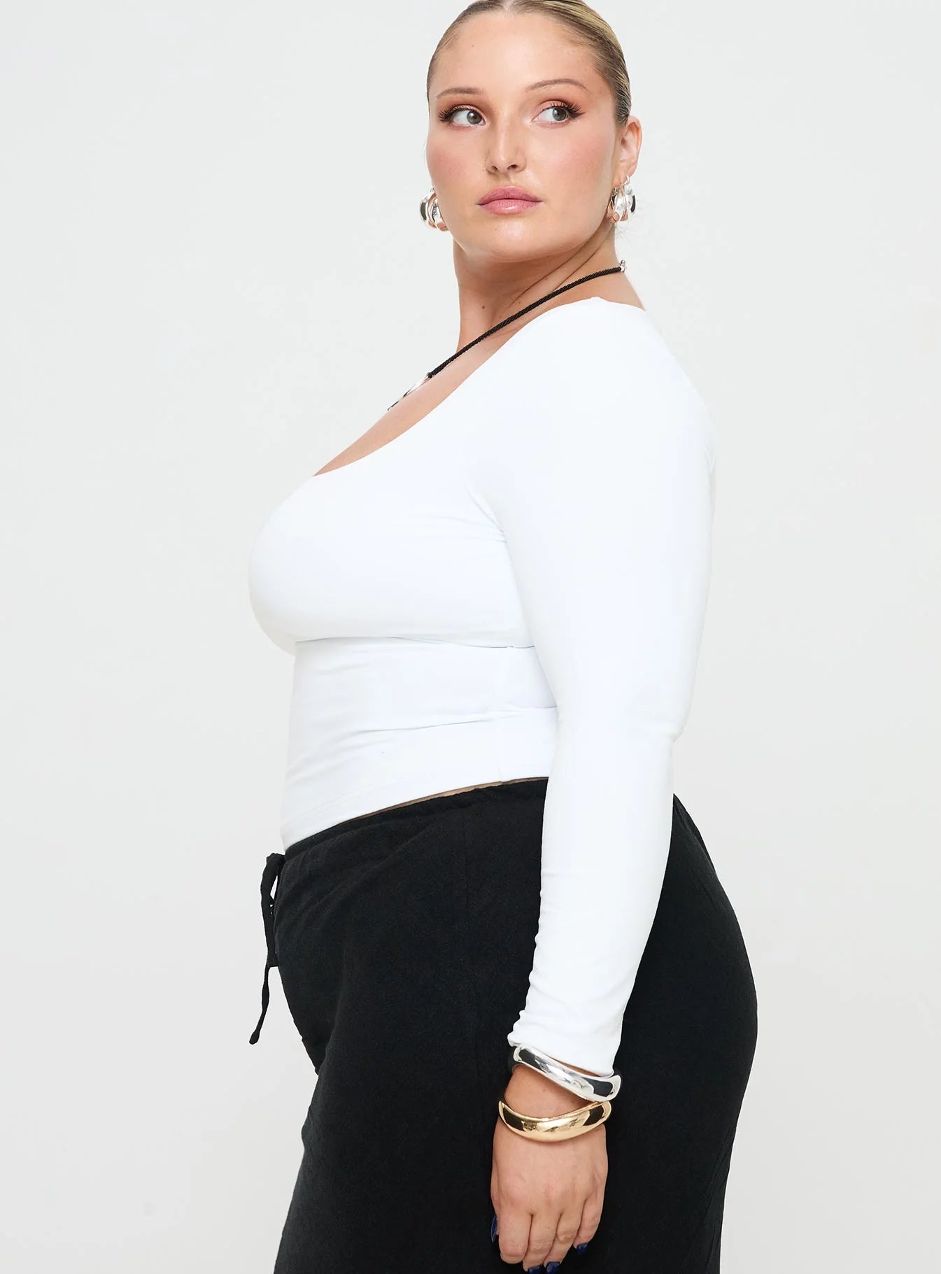 Selenie Long Sleeve Top Ice Curve