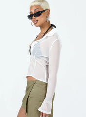 Banner Mesh Shirt Ivory