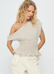 Syrena Off The Shoulder Top Natural