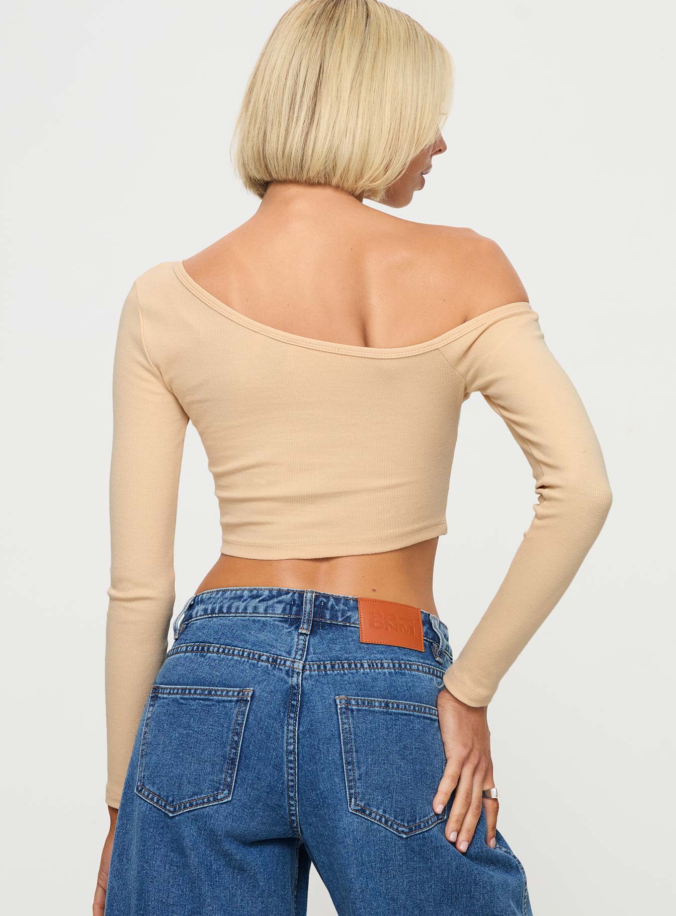 Hisie One Shoulder Top Beige