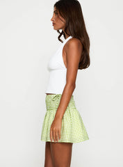 Arroyo Mini Skirt Green / White Gingham