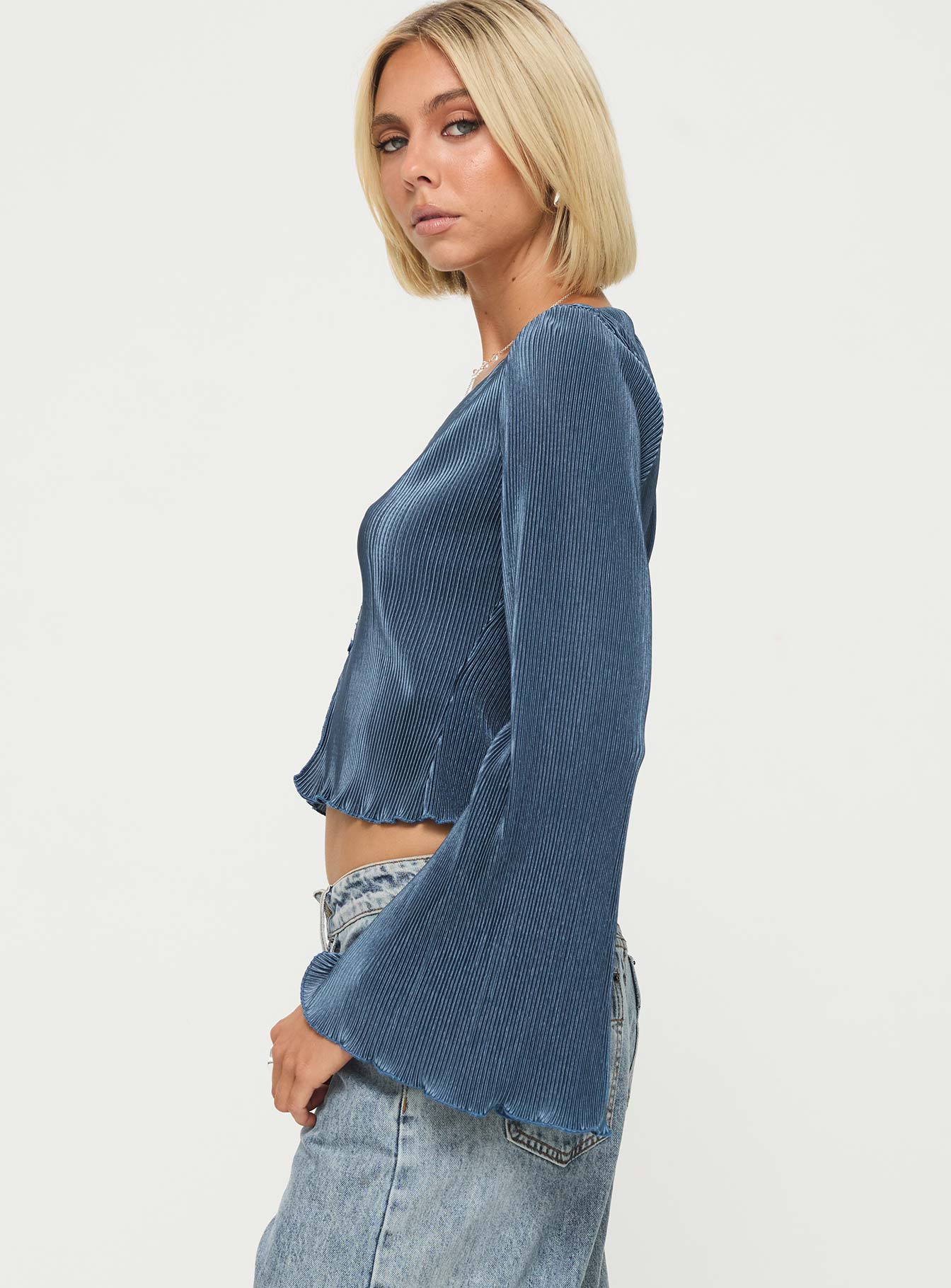 Collis Long Sleeve Top Blue