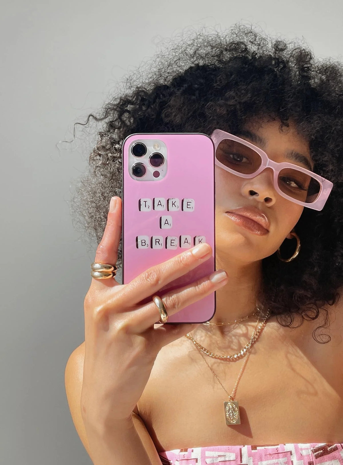 Take A Break iPhone Case Pink