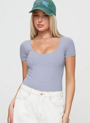 Brynne Bodysuit White / Navy Stripe