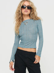 Oriton Long Sleeve Top Blue