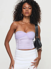 Suga Strapless Top Lilac