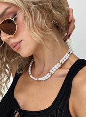 Zayden Double Layered Pearl Necklace Gold