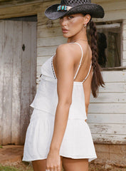 Trevani Ribbon Mini Skirt Ivory