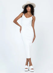 Shaniah Midi Dress White