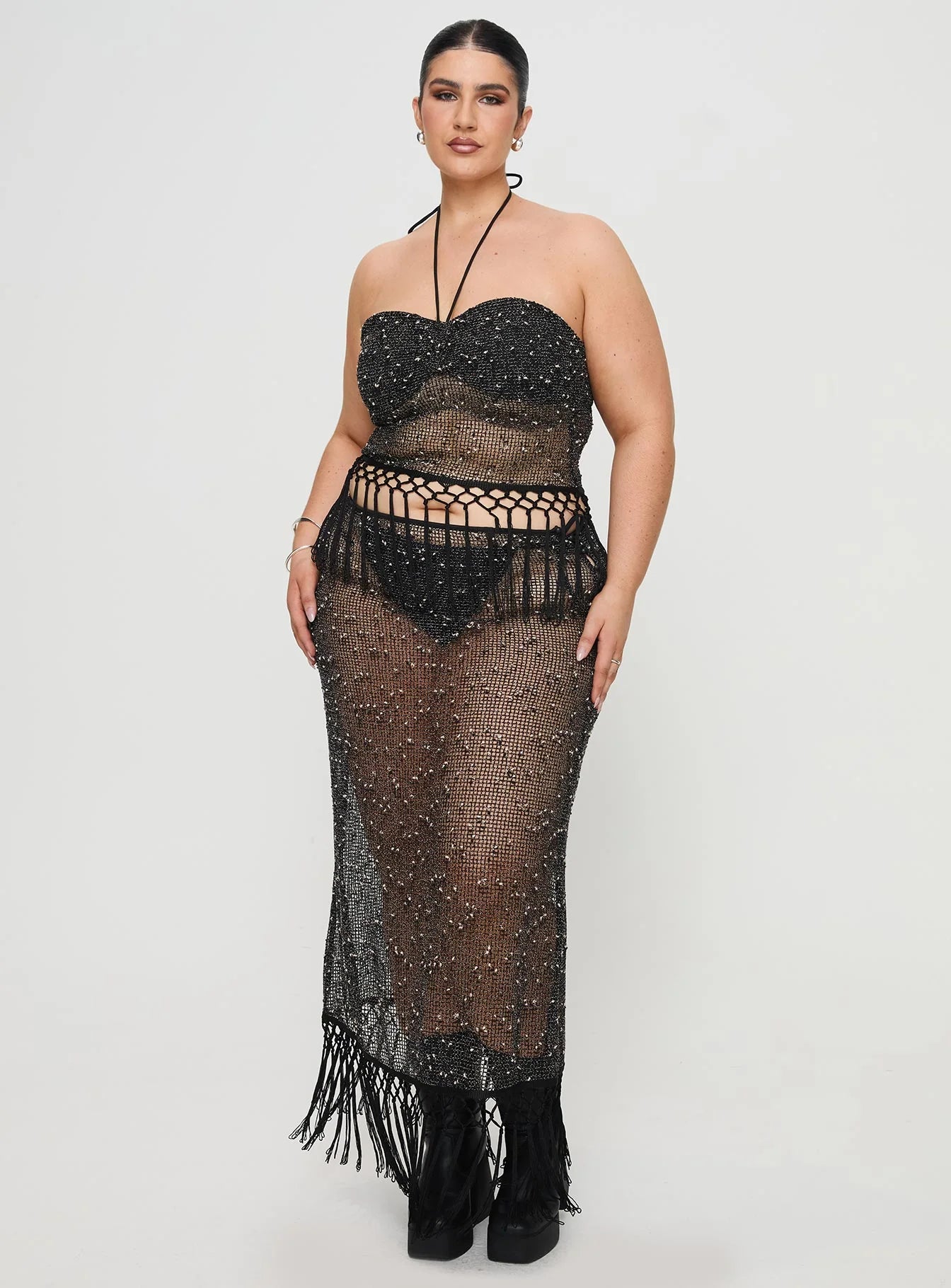 Alnet Maxi Skirt Black Curve