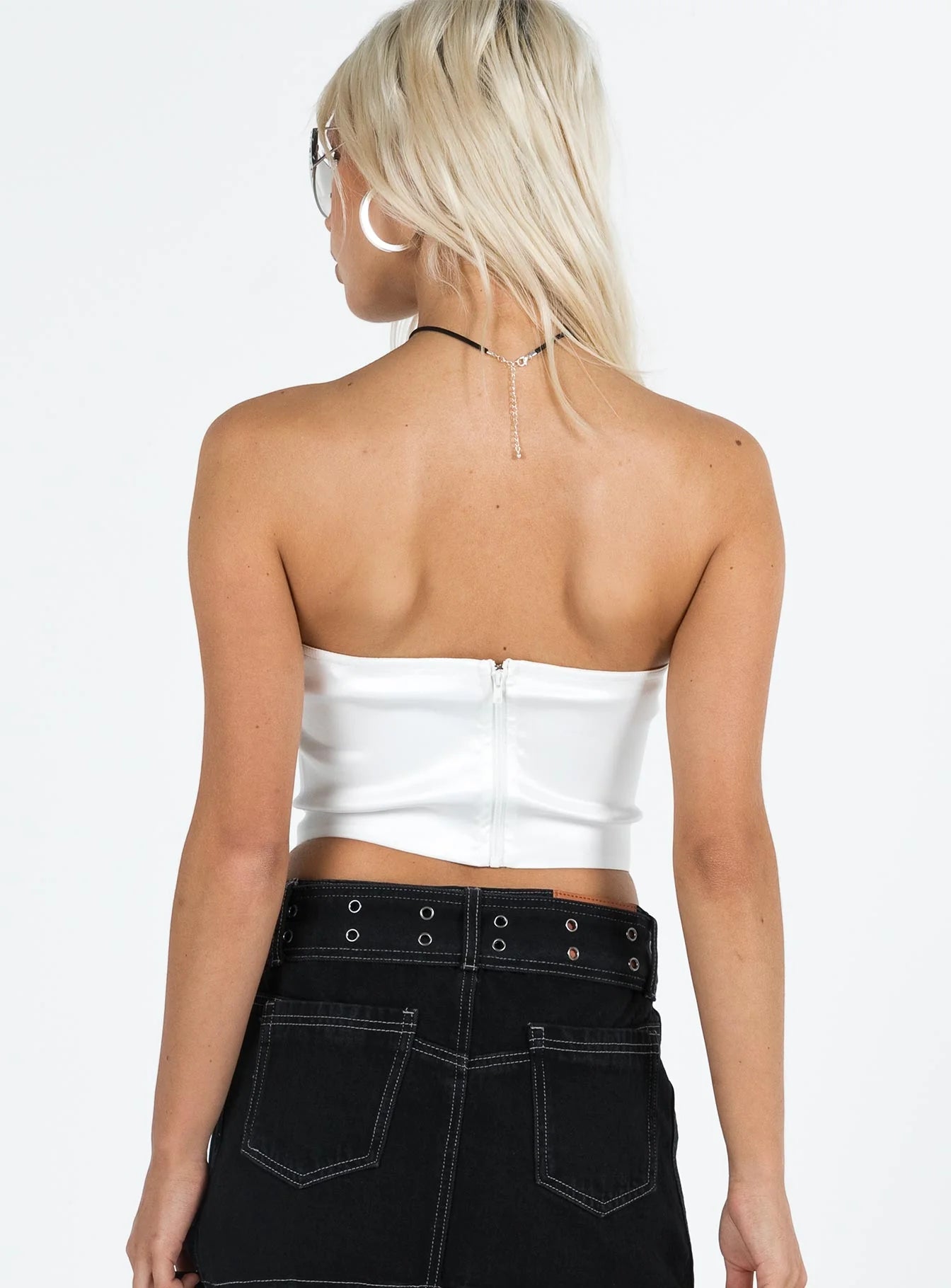 Harto Strapless Top White