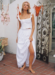 Valerio Maxi Skirt White