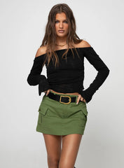 Yesenia Cargo Skort Olive
