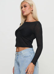 November Long Sleeve Top Black