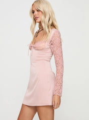 Markwell Long Sleeve Mini Dress Pink
