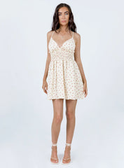Roza Mini Dress Beige Tall