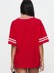 Austin Texas Sports Jersey Top Red