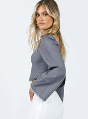 Silvanna Long Sleeve Top Blue